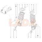 Kalina 2 - Granta első toronycsapágy gumiágy csavar önzáró anya M8