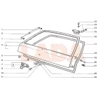 2108 Samara csomagtérajtó zárszerkezet rögzítő peremes anya