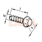 2101 Lada fűtéscső átvezető gumitömés felfogató önmetsző csavar 