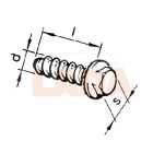 2121 Niva műanyag csomagtérborítás leszorító önmetsző csavar