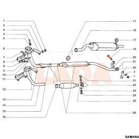 2108 Samara kipufogó tűzkarika bilincs csavar M8
