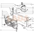21214 Niva elektromos hűtőventillátor keret alsó gumibak a homlokfalba