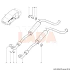  Lada Granta - Kalina 1 - 2 középső és hátsó kipufogó tartó gumibak garnitúra bilinccsel, tűzkarikával és tömítéssel