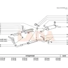 Lada Granta - Kalina 1 - 2 középső és hátsó kipufogó tartó gumibak garnitúra bilinccsel, tűzkarikával és tömítéssel