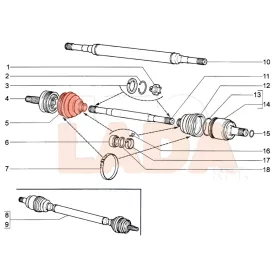 Kalina - Granta első féltengely külső gumiharang