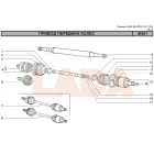 Kalina - Granta első belső féltengelycsukló porvédő gumiharang garnitúra BRT