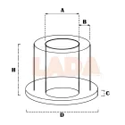 GAZ 24 - 3102 - 3110 laprugó poliuretán gumi szilent rugópersely piros