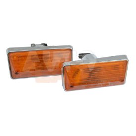   2101 Lada első irányjelző sárga kúpos búrával krómozott műanyag párban orosz