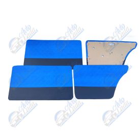   2101 Lada univerzális műbőr ajtókárpit garnitúra kék-fekete mintás