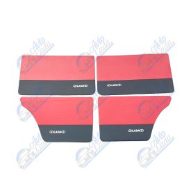   2101 Lada univerzális műbőr ajtókárpit garnitúra piros-fekete