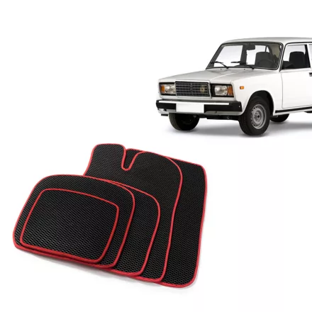 2101 Lada utastérszőnyeg garnitúra fekete piros széllel CS20