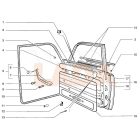 2101 Lada ajtóüveg melletti vízlehúzó króm díszléc garnitúra Avtovaz