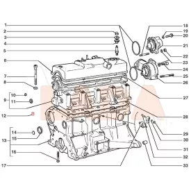   2110 Lada tehermentesítő csap a hengerfej és a motorblokk közé