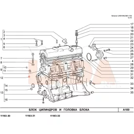   1118 Kalina tehermentesítő csap a hengerfej és a motorblokk közé