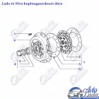 Lada 2101-2107 és Niva 2009-es évjáratig szinter kuplungtárcsa 4 lamellás