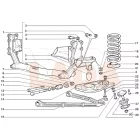 2121 niva első és hátsó rugótorony felső ütköző gumibak a spirálrugó közé poliuretán sárga