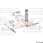 2101 Lada Hátsó spirálrugó poliuretán magasított gumiágy garnitúra kék CS20