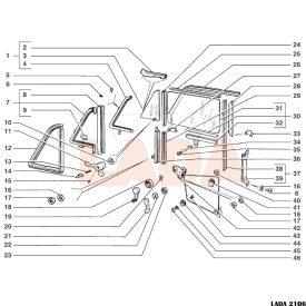 2101 Lada hátsó ablakemelő szerkezet gyári