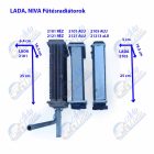 2101 Lada fűtésradiátor aluminium-műanyag Fenox vékony
