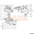 2101 Lada fém vízcső a fűtéscsapon rövid