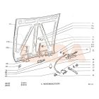 2101 Lada motorháztető zsanér