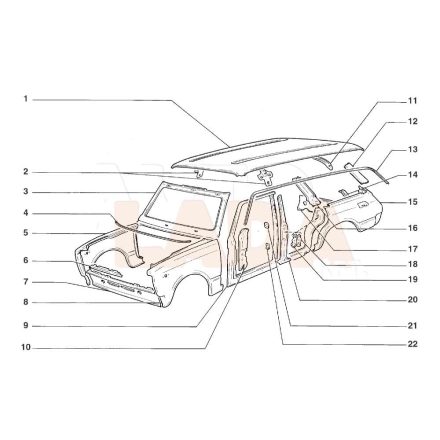 2102 Lada utastér tetőlemez