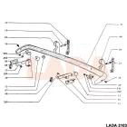 2103 Lada hátsó króm lökhárító jobb oldali kicsi oldalsó tartólemez