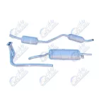 2103 Lada kipufogórendszer 2 dobos középpel gyári számos OT-ra