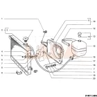 2103 Lada hűtőradiátor elektromos hűtőventilátor fém keret