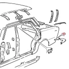 2103 Lada hátsó króm lökhárító alatti lemez szoknya ütközőgumi