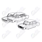 2103 Lada hátsó króm lökhárító alatti lemez szoknya ütközőgumi