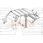 2105 Lada C oszlop belső szellőző műanyag burkolat bézs párban