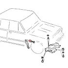2105 Lada első sárvédő doblemez betét önmetsző csavar szögeletes műanyag anya
