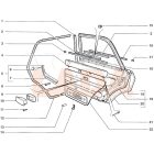 2106 Lada jobb hátsó puha ajtóbehúzó króm betét nélküli