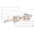 2101 Lada vízpumpaház komplett 7 db fém lapátos
