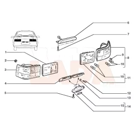 2110 Lada bal hátsó belső lámpa