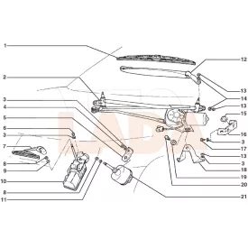   2110 Lada első ablaktörlő motor mechanika nélkül Avtovaz