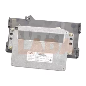   2112 Lada injektoros Euro 2 motorvezérlő egység komputer Január 5.1 - J5V05K17 Orosz műanyag tartóval komplett