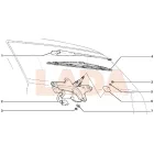 2112 Lada hátsó ablaktörlő motor régi tipus 97 Avtovaz