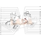 21213 Niva hátsó fém fékcső a fékerőszabályzóból a hátsó gumi fékcsőig