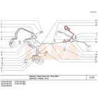 21213 Niva hátsó fém fékcső a fékerőszabályzóból a hátsó gumi fékcsőig