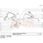 2121 Niva hátsó fém fékcső jobb oldali a hídon