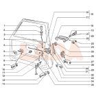 2121 Niva első ajtó zár működtető rúd műanyag véggel a zárbetétre