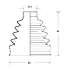 2121 Niva első féltengely belső poliuretán gumiharang piros CS20