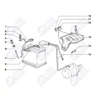 2121 Niva akkumulátor leszorító rögzítő pálcákkal