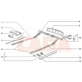   2121 Niva hosszgerenda a taposólemezen hátsó íves jobb oldali