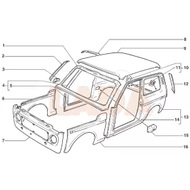 2121 Niva utastér tetőlemez