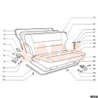 2121 Niva bal hátsó üléstámla rögzítő szerkezet ellenrész