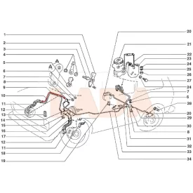   21213 Niva jobb első fém fékcső az elosztótól a rövid gumifékcsőig