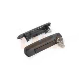   21213 1.7 Niva első ajtó külső kilincs fekete fém párban zárral és új tipusú kulccsal